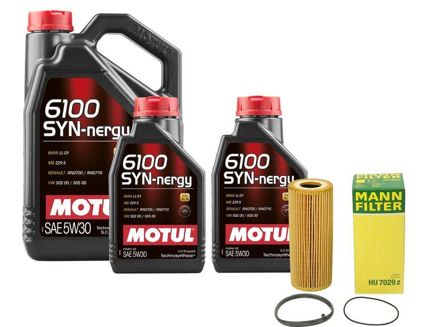 Porsche Engine Oil Change Kit - Motul - Motul 06E115562C (5W-30) (SYN-NERGY 6100)